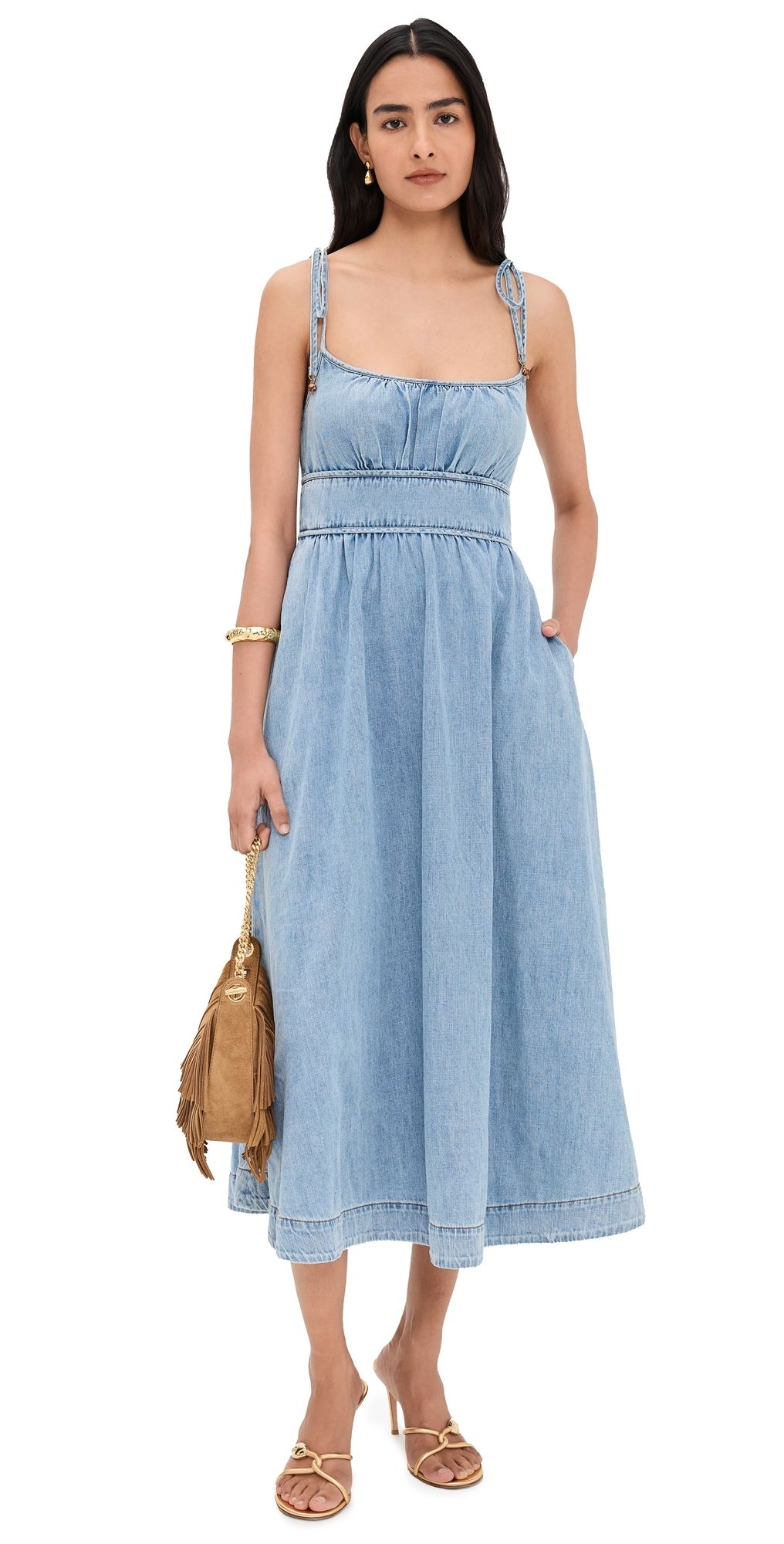 Zimmermann Wanderlust Denim Picnic Dress Skylark 0