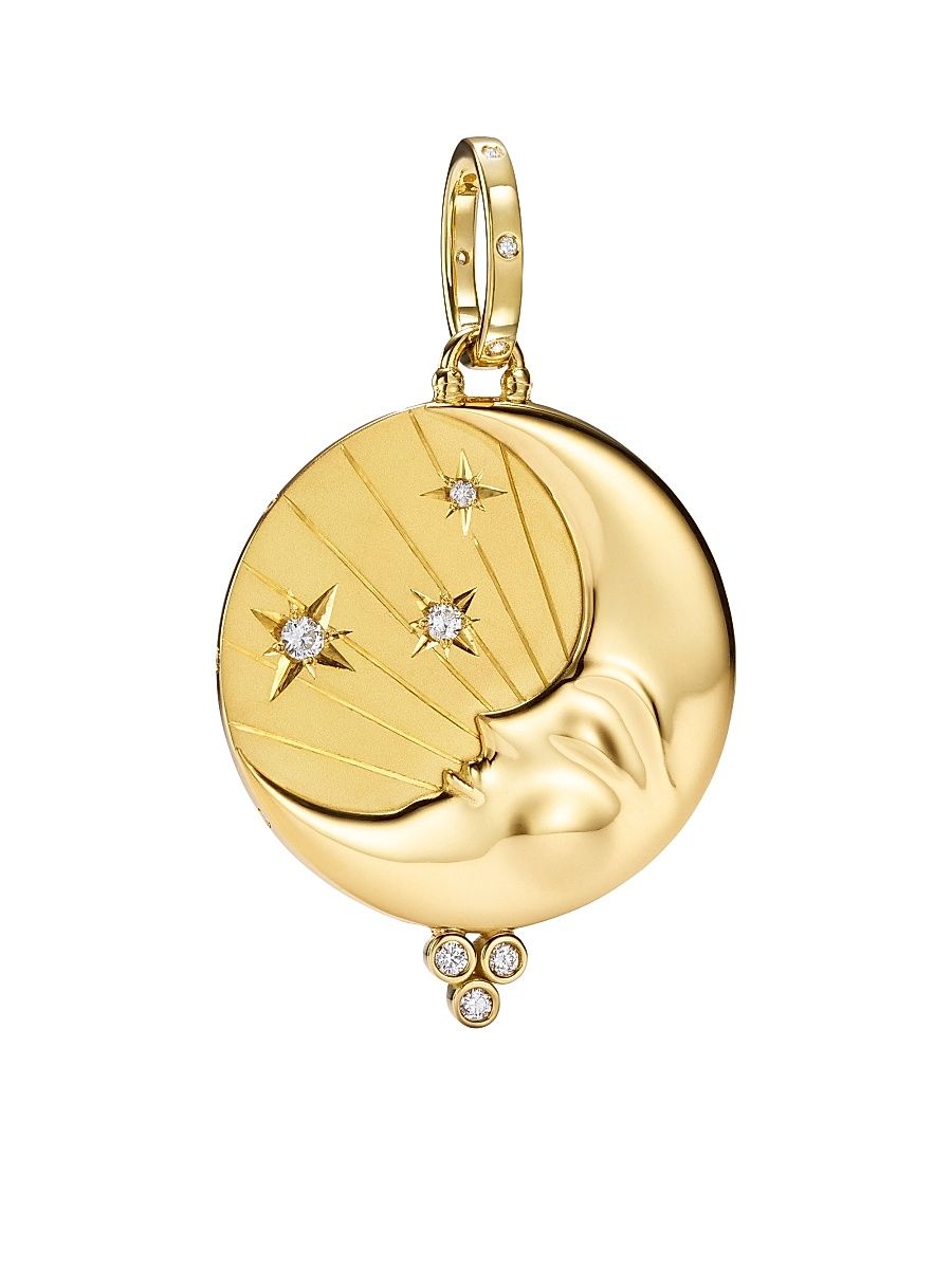 Women's Florence86 Luna 18K Yellow Gold & Diamond Pendant - Yellow Gold