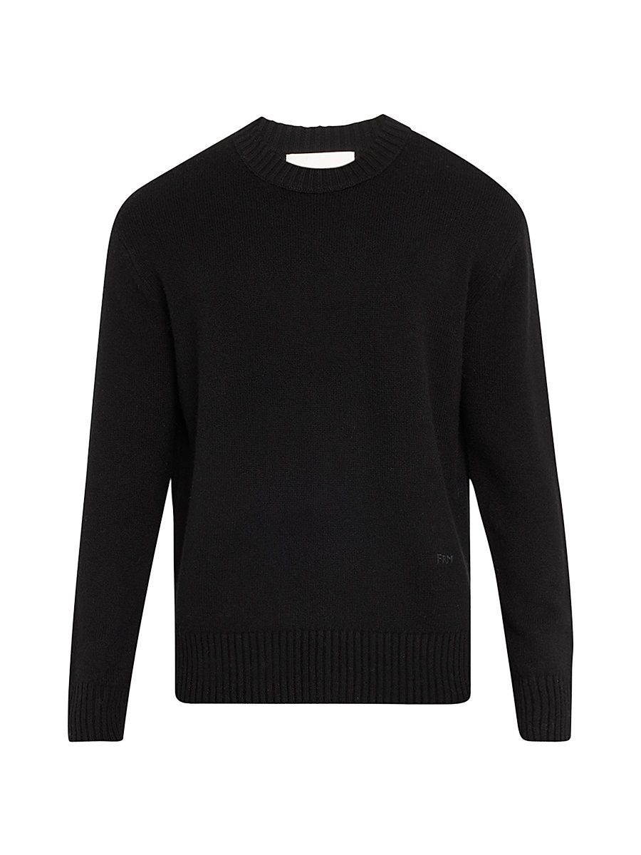 Men's Cashmere Crewneck Sweater - Noir - Size XL