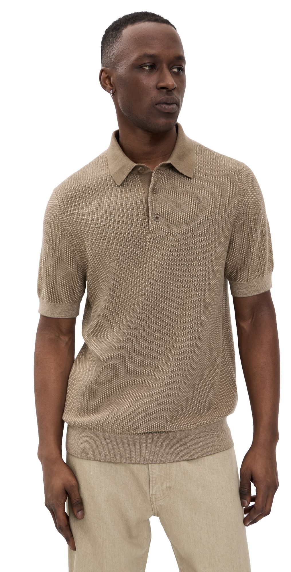 Vince Geo Jacquard Polo TETON/RIVER SAND L