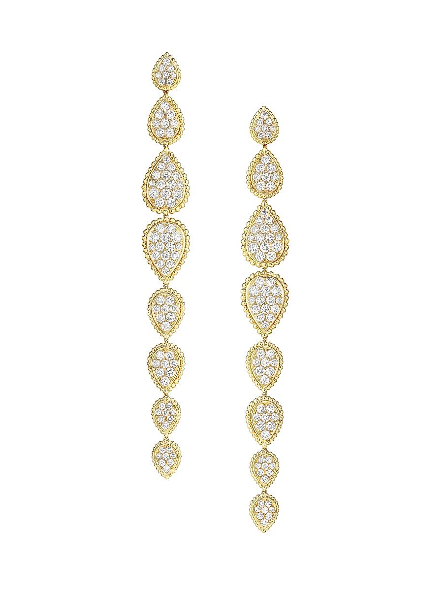 Women's Serpent Boheme 18K Yellow Gold & 6.15 TCW Diamond Long Drop Earrings