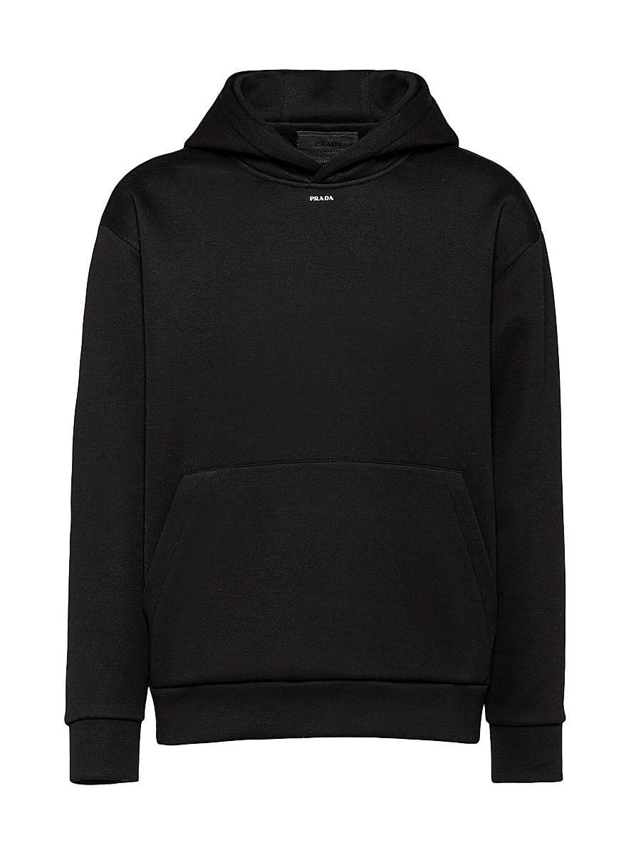 Men's Technical Cotton Hoodie - Black - Size Large