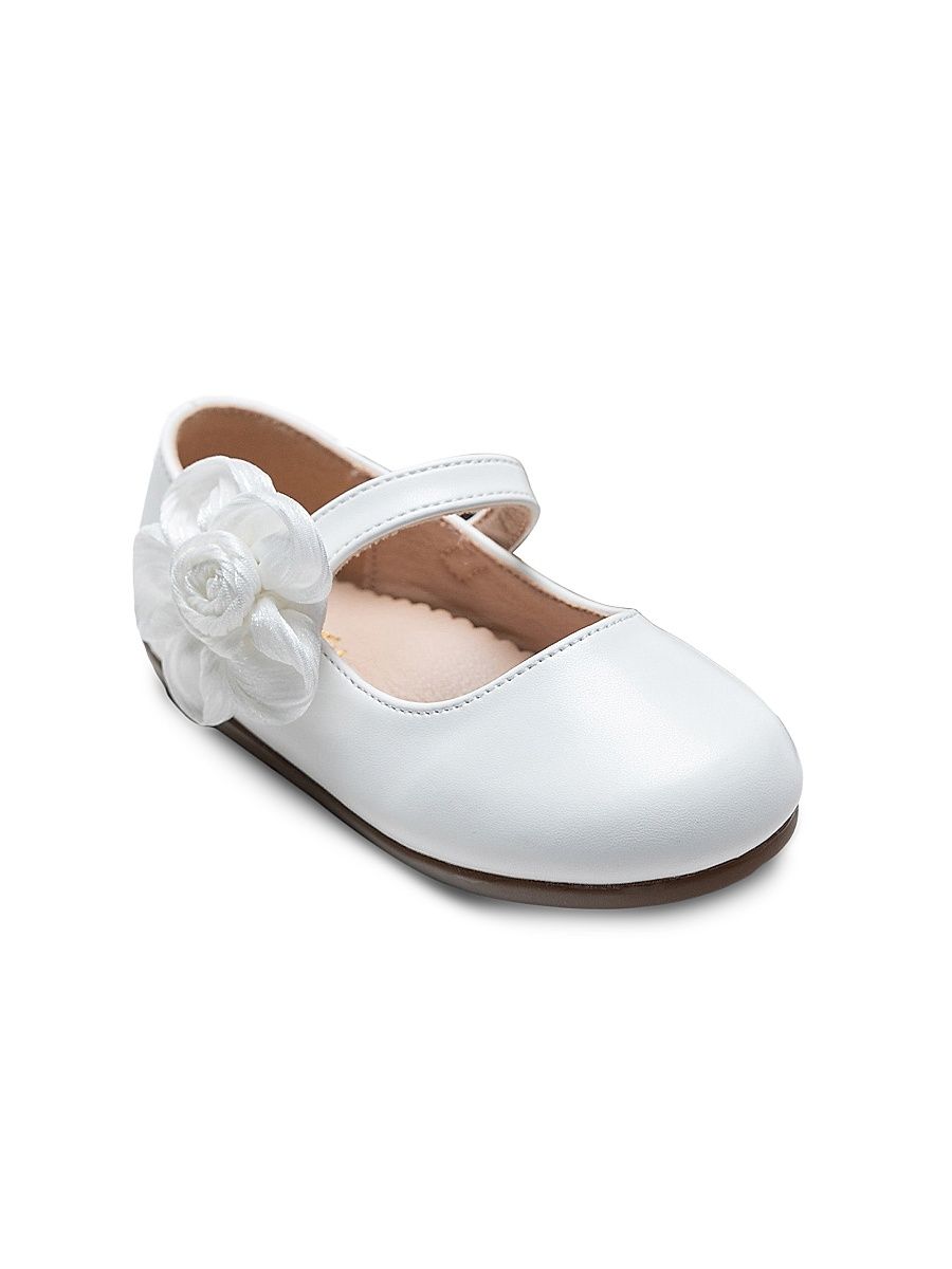 Girl's Yasmine Blooming Flats - White - Size 9.5 (Toddler)
