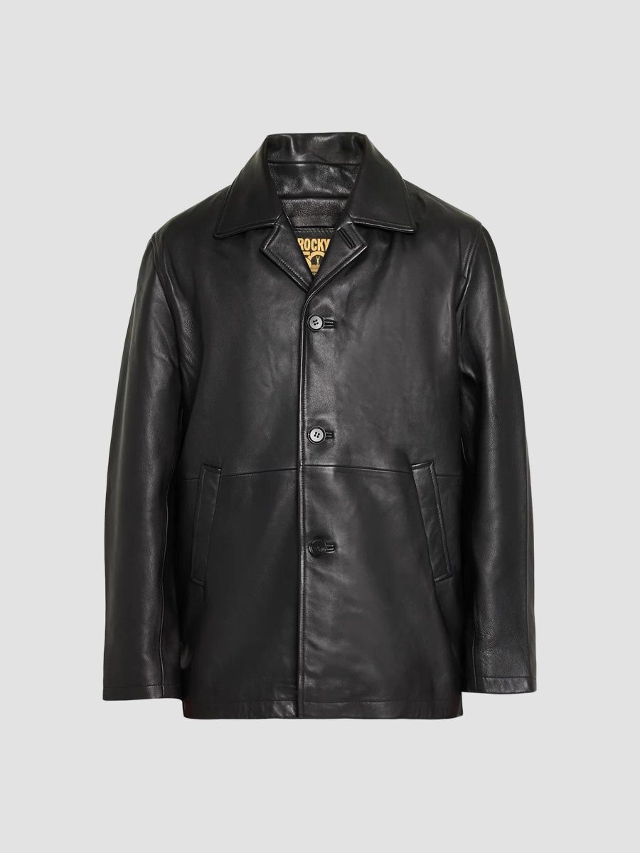 Robert Graham Men's Rocky 50th The Underdog Leather Jacket - Black - Size XL