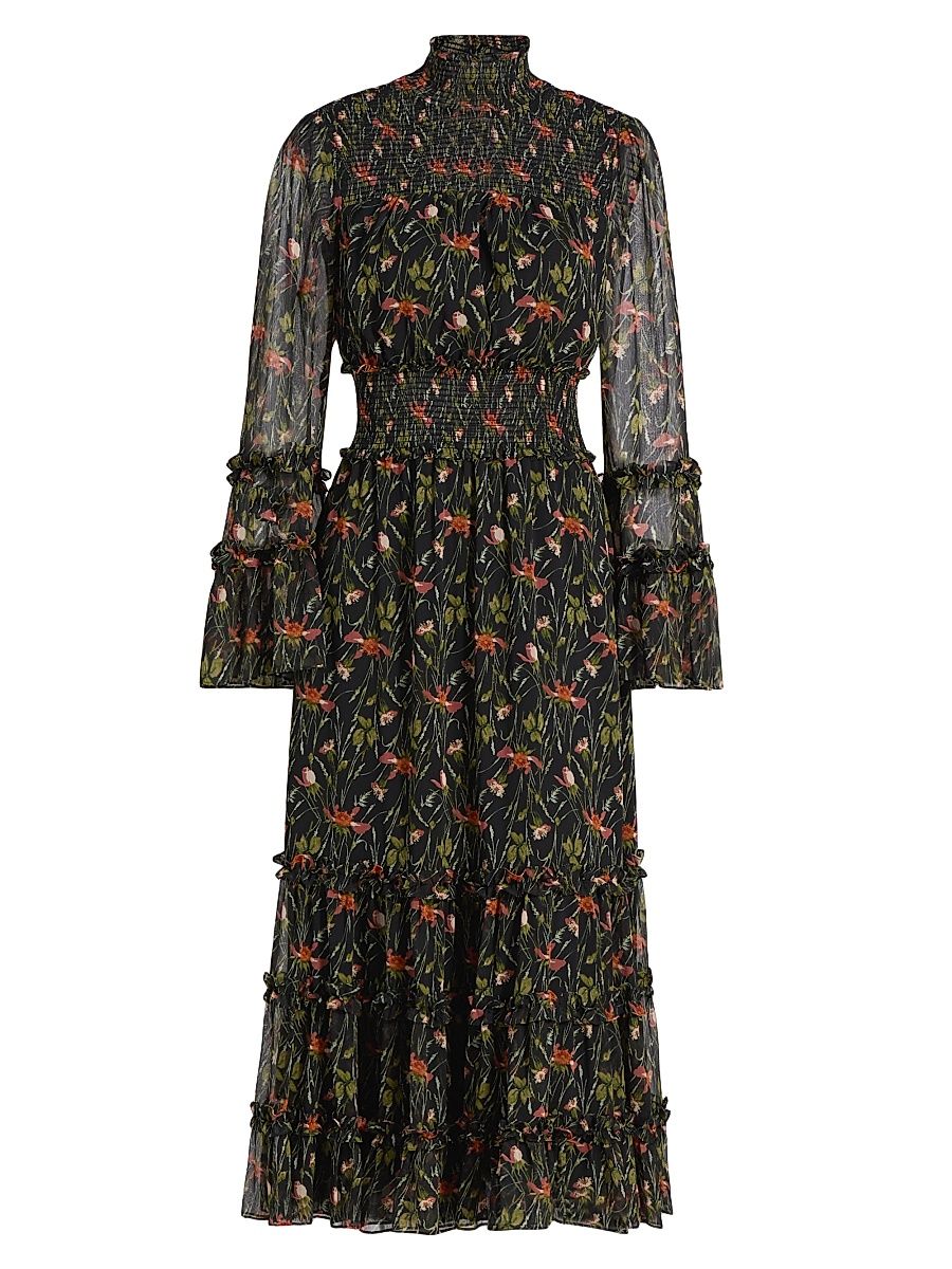 Women's Windswept Meadow Kinsley Dress - Black Multi - Size 14