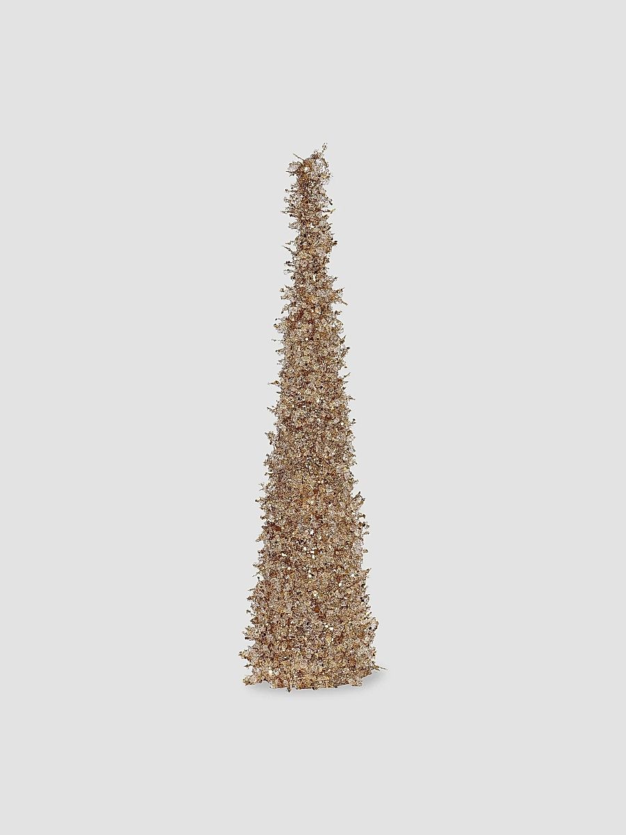 Holiday Goldtone Ice Cone Tree