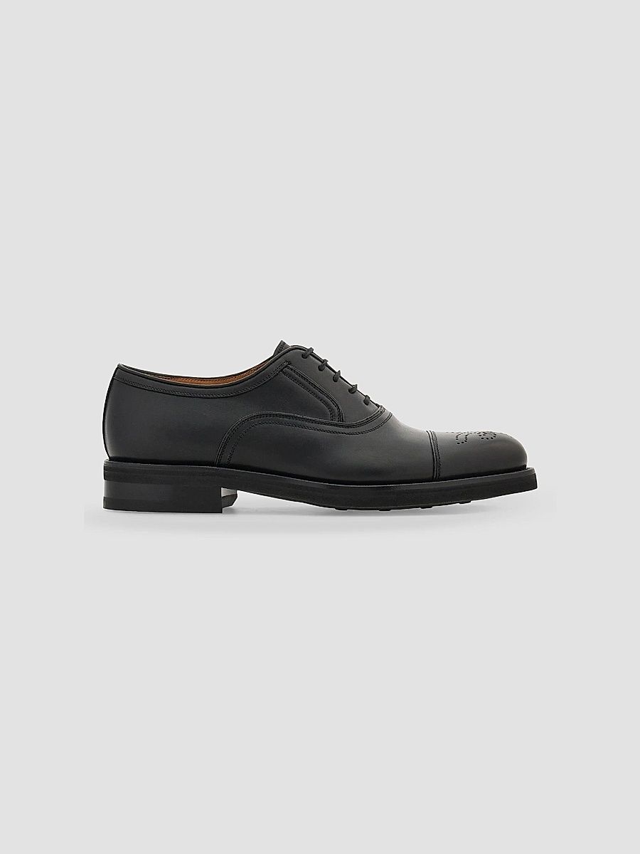 Men's Sebastiano Leather Oxford Brogues - Nero - Size 13