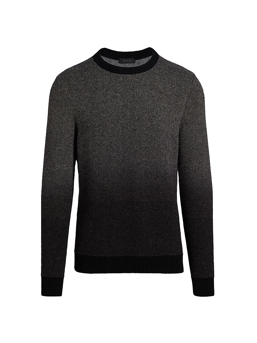 Men's Dégradé Wool-Blend Sweater - Black - Size XL