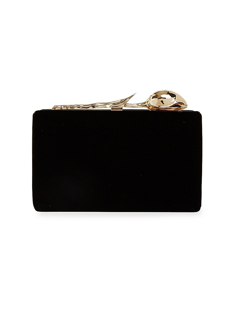 Erdem Women's Bloom Logo Handle Clutch - Black