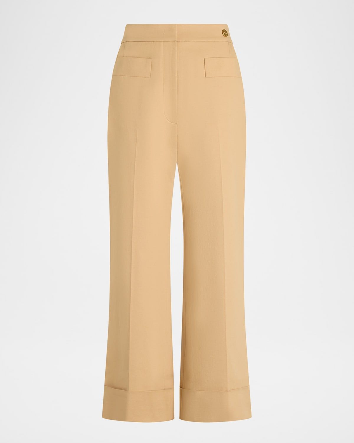 Brody Stetch Cotton Wide-Leg Pants