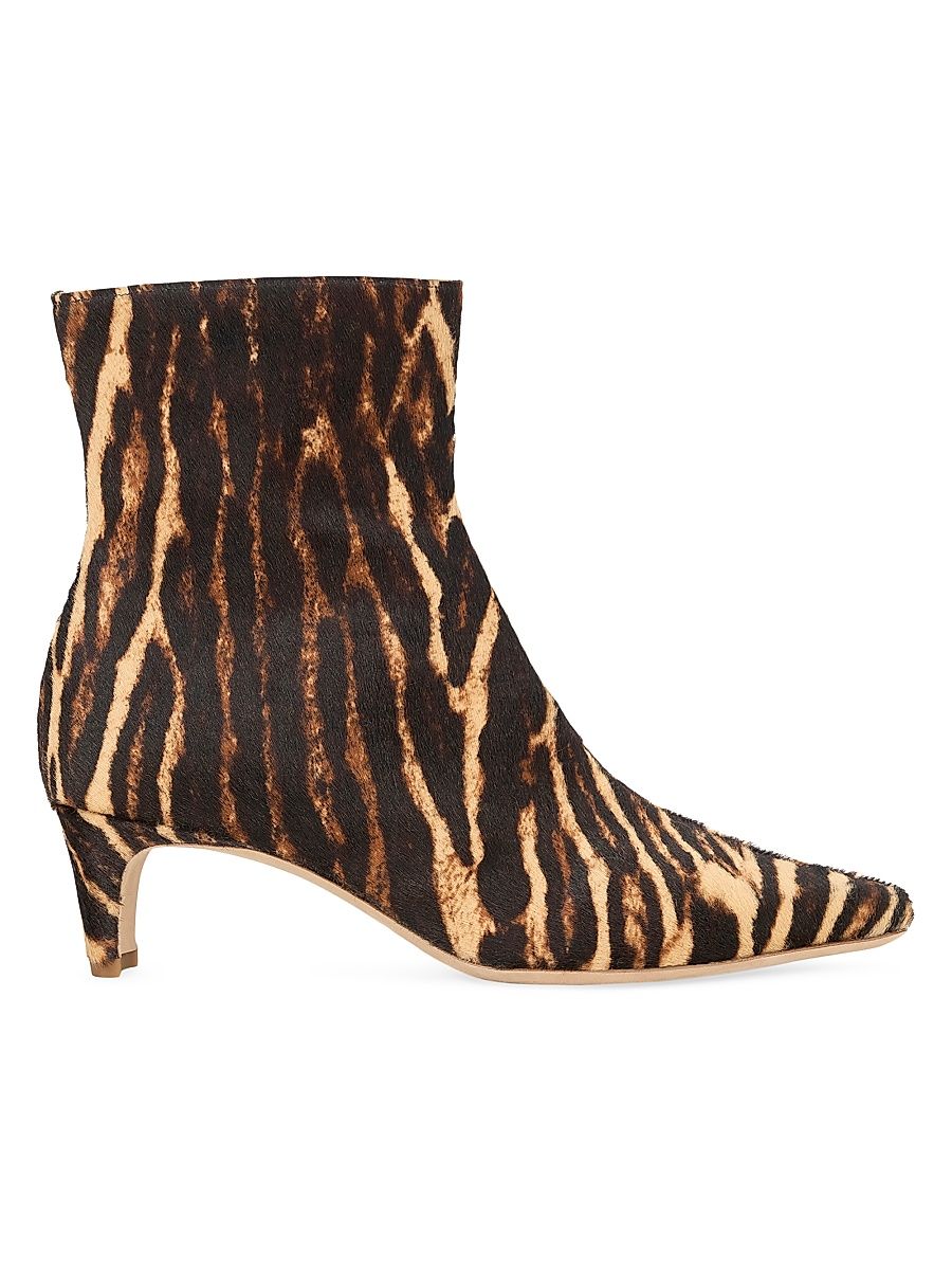 Women's Wally 55MM Leather Ankle Boots - Leopard - Size 9