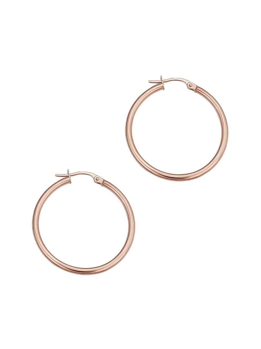 Women's 14K Rose Solid Gold Everything Hoops - Rose Gold