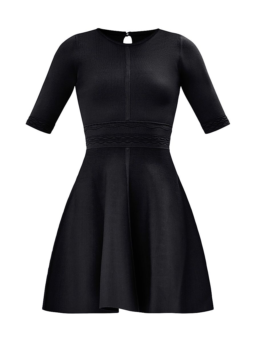 Women's The Eden Fit & Flare Minidress - Black - Size Small