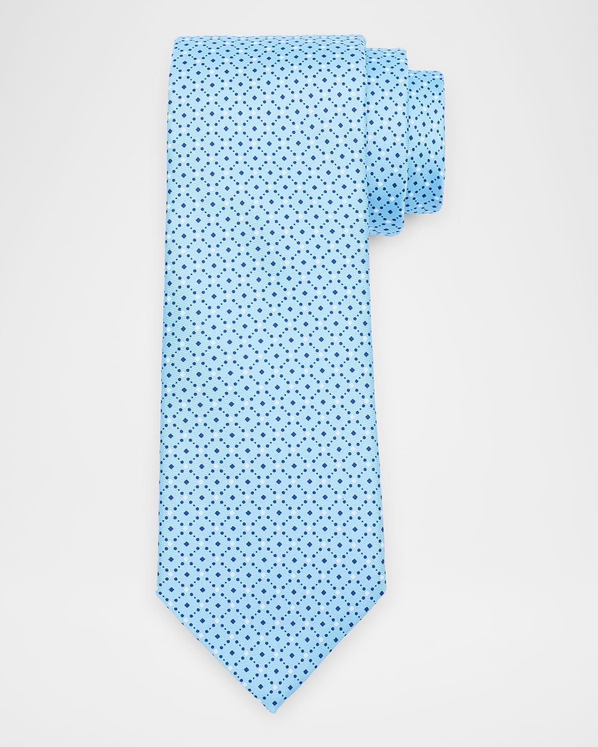 Men & apos;s Lattice-Print Silk Tie