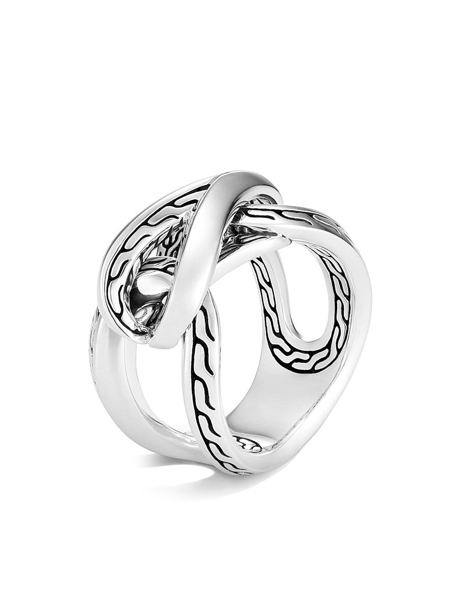 Women's Classic Chain Asli Sterling Silver Ring - Silver - Size 8