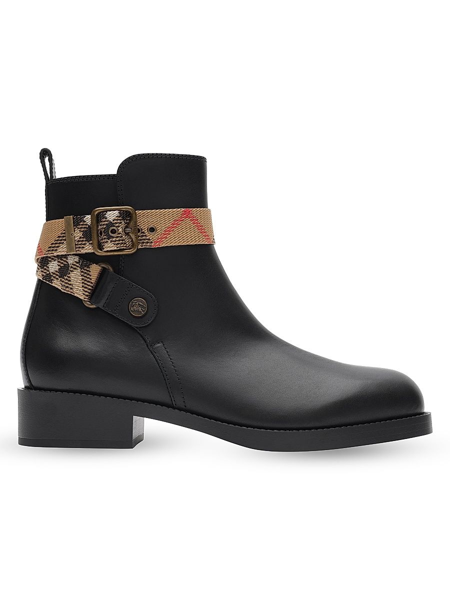 Women's Huntley Leather Ankle Boots - Black - Size 11