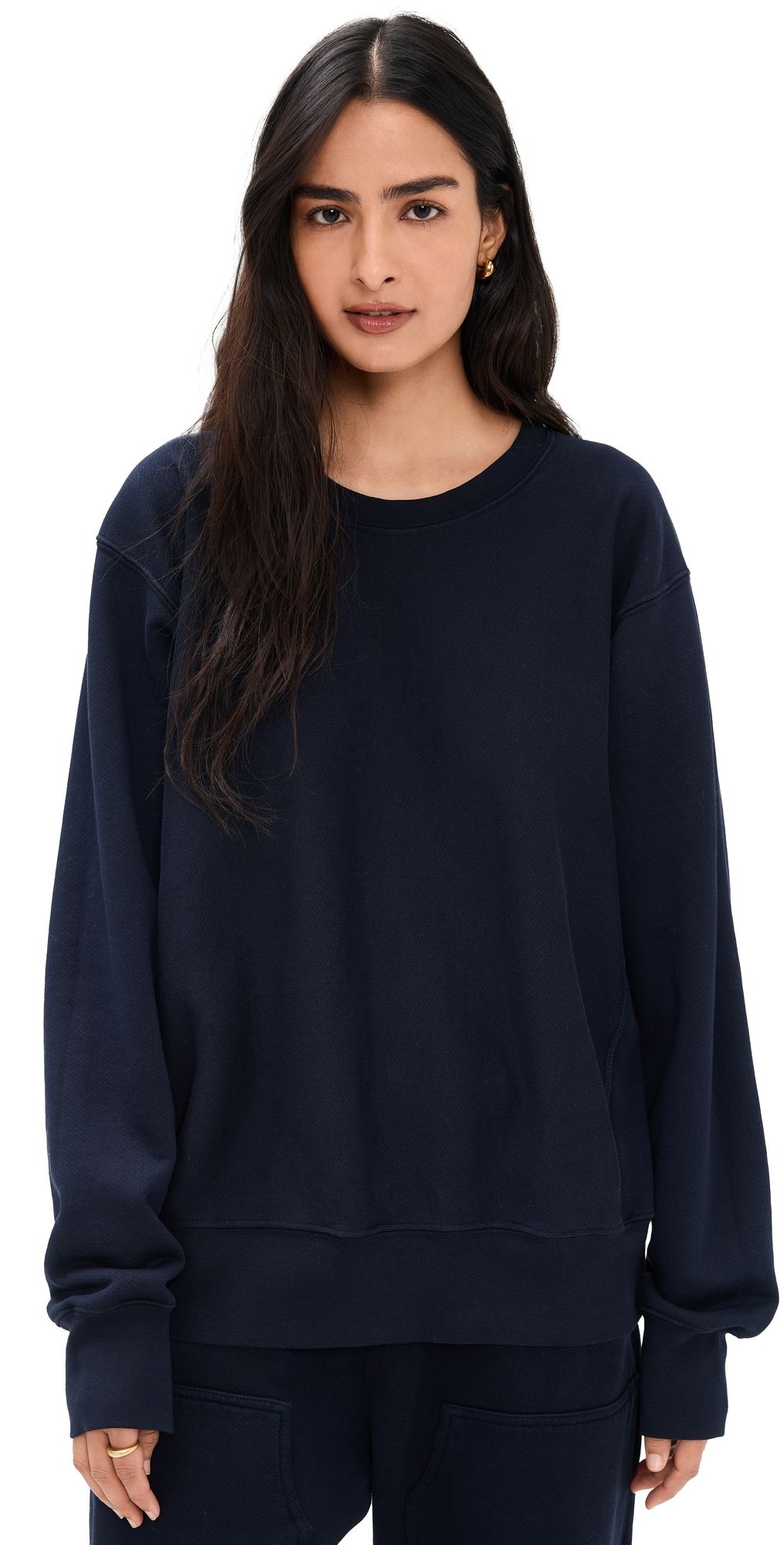 Les Tien Heavyweight Crew Sweatshirt Navy XS