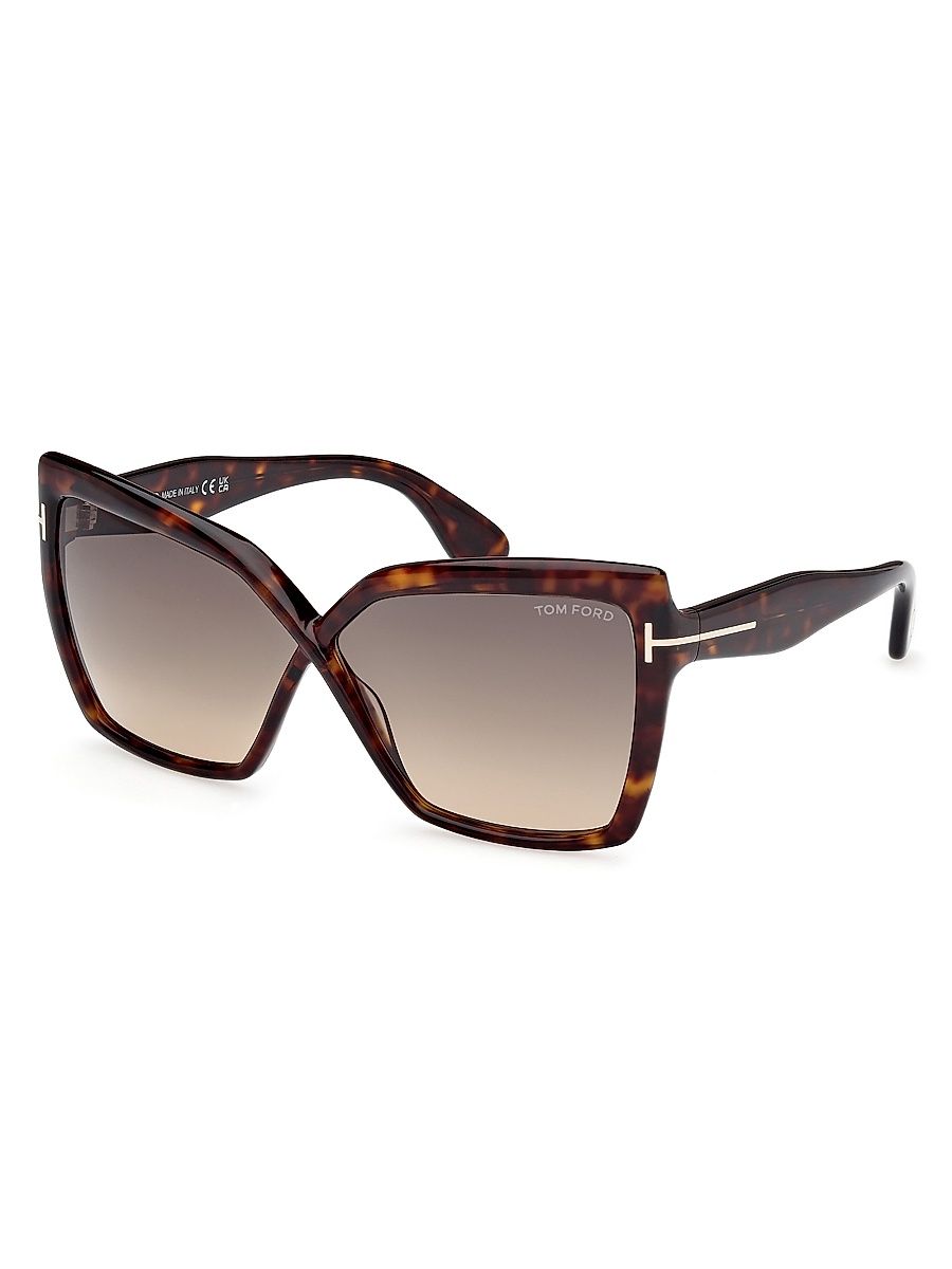 Women's Fiore 63MM Butterfly Sunglasses - Tortoise Dark Havana