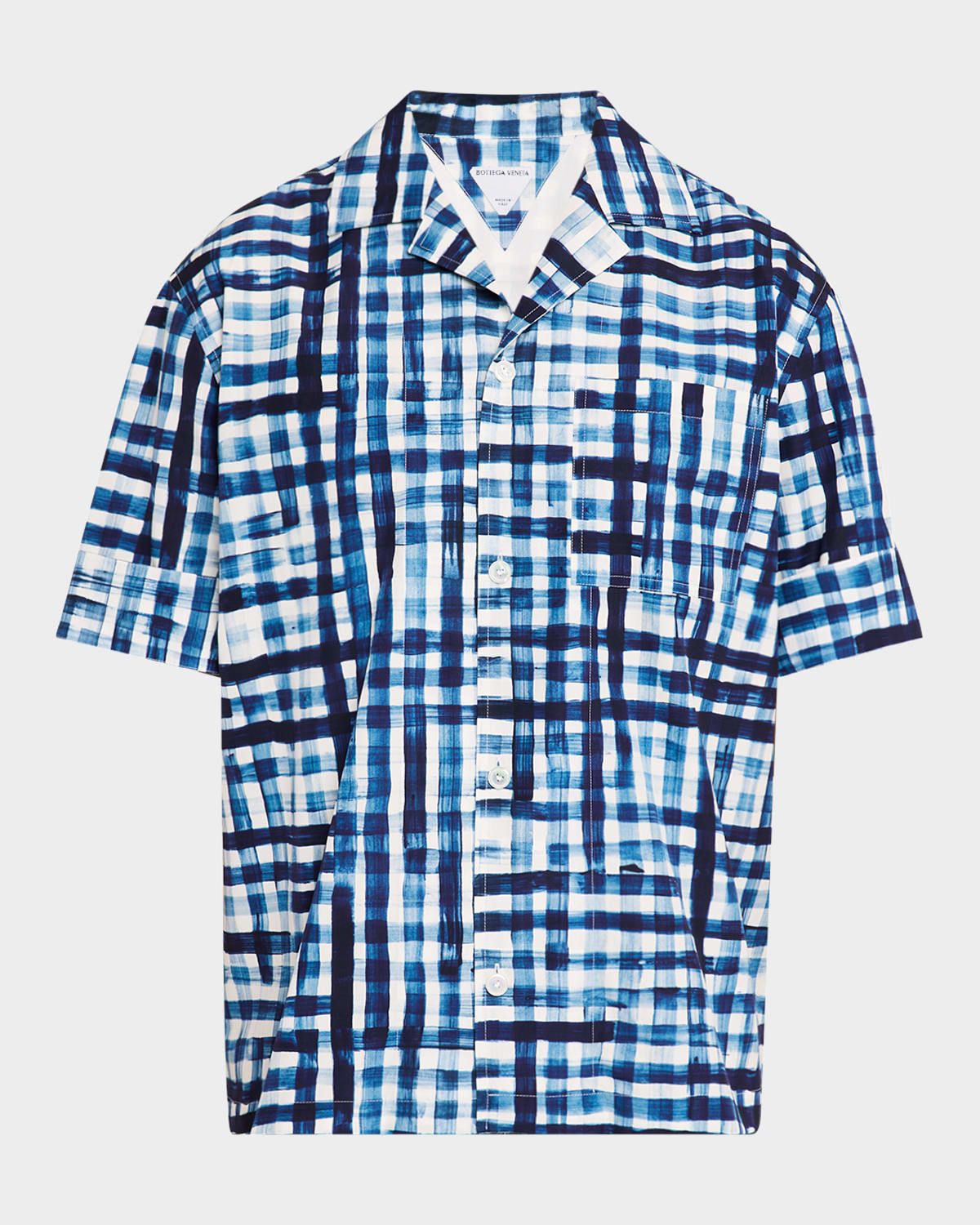 Men & apos;s Painted Gingham Camp Shirt