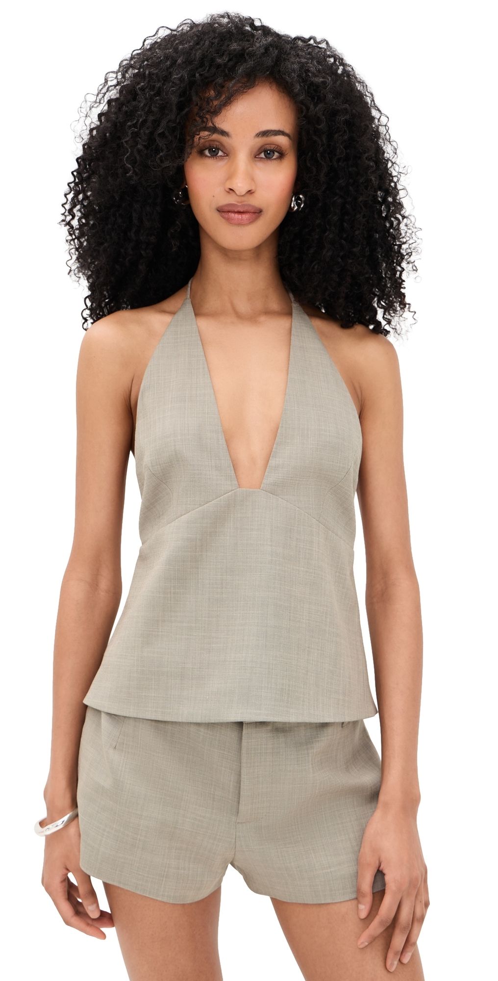 SIR. Solene Halter Top Grey Marle 1