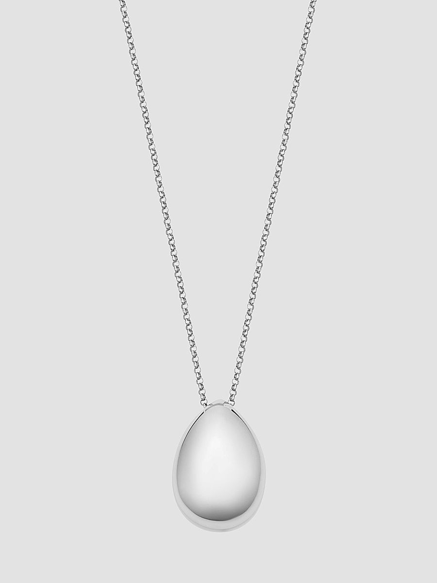 Women's Reflection Pendant Necklace in Sterling Silver - Silver - Size 16
