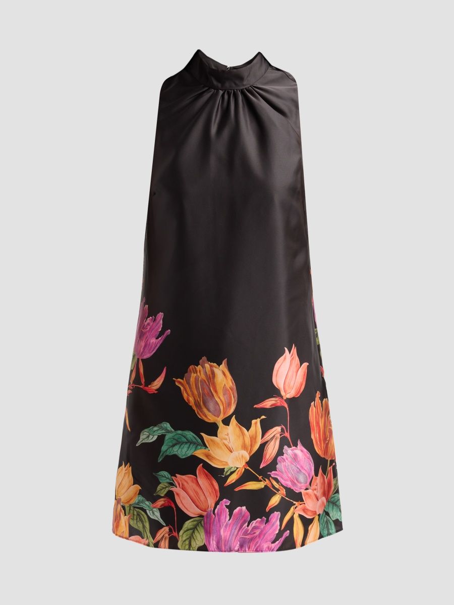 Misa Los Angeles Women's Andie Shift Mini Dress - Flora Border - Size XL