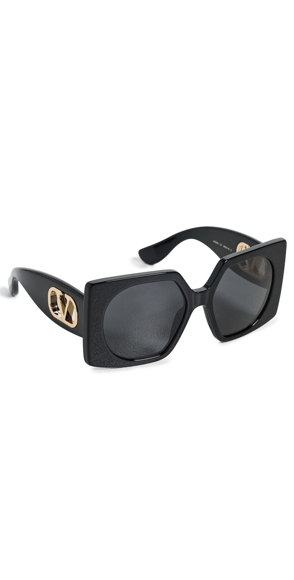 Valentino Vain Bold Sunglasses Black-Black-Grey One Size