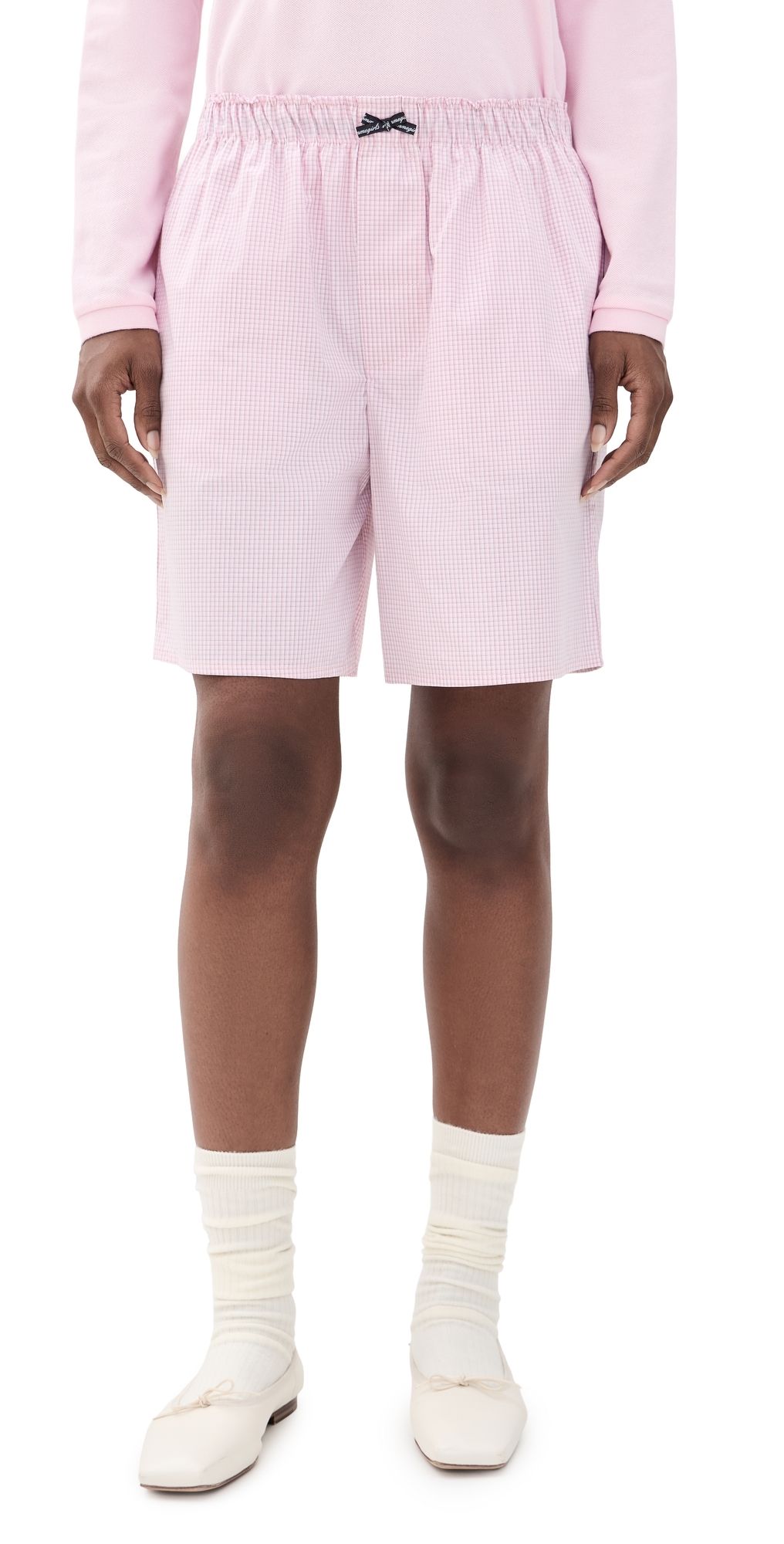 HOMMEGIRLS Long Boxer Shorts Pink Graph L