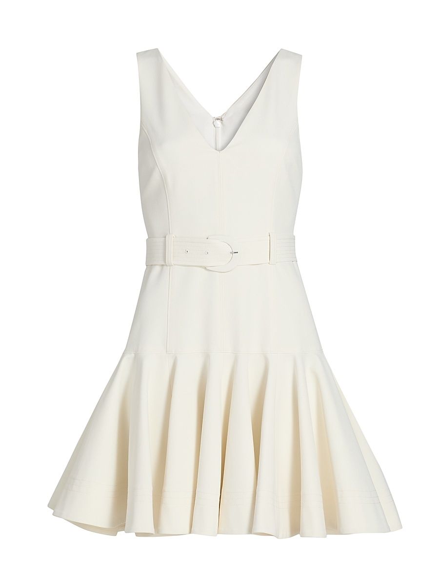 Women's Maeva Belted Drop-Waist Minidress - Ivory - Size 6