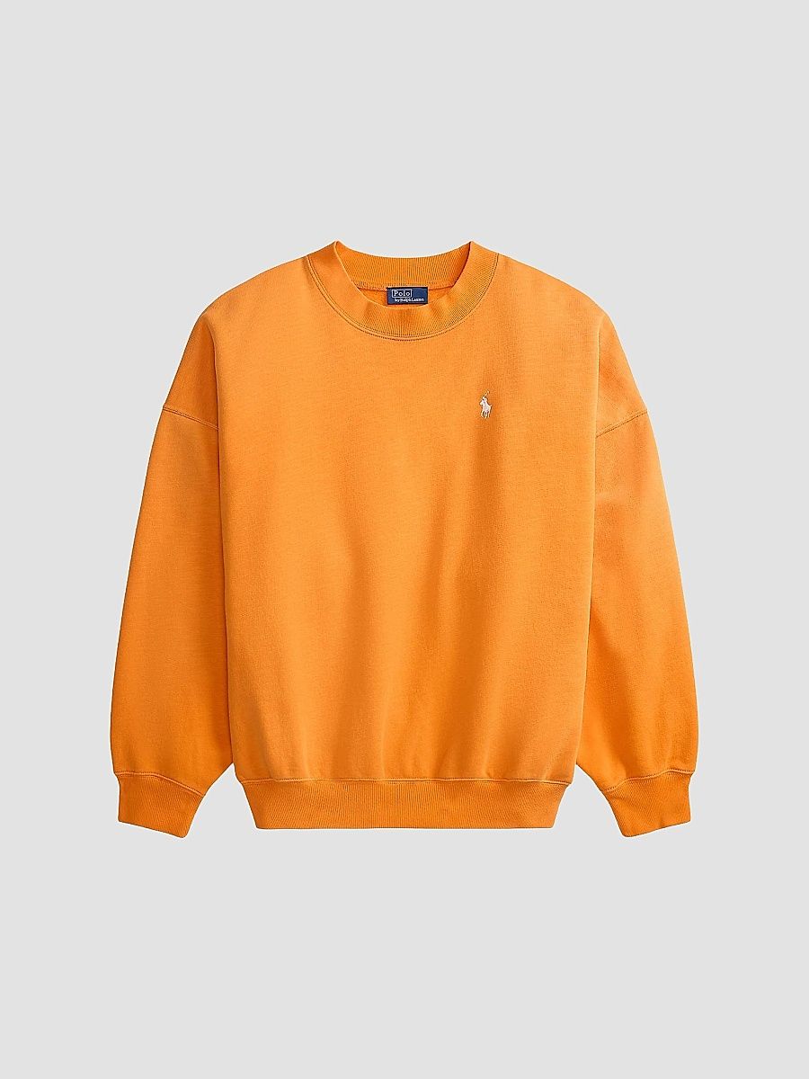 Polo Ralph Lauren Women's Logo Cotton-Blend Sweatshirt - Solar Orange - Size XS