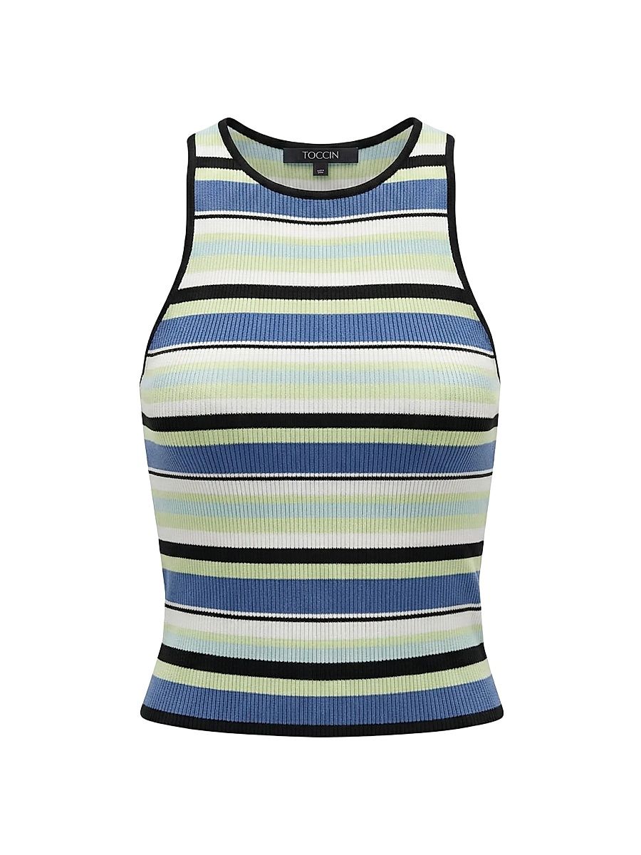 Women's Avery Racer Striped Tank - Ocean Keylime Multi - Size XL