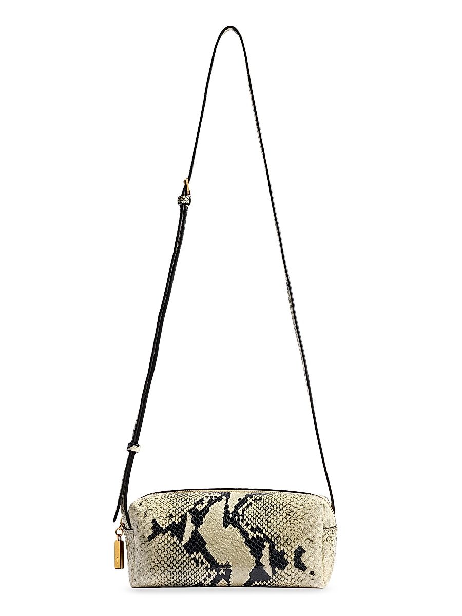 Women's Mini Kye Snake-Print Leather Crossbody Bag - Natural
