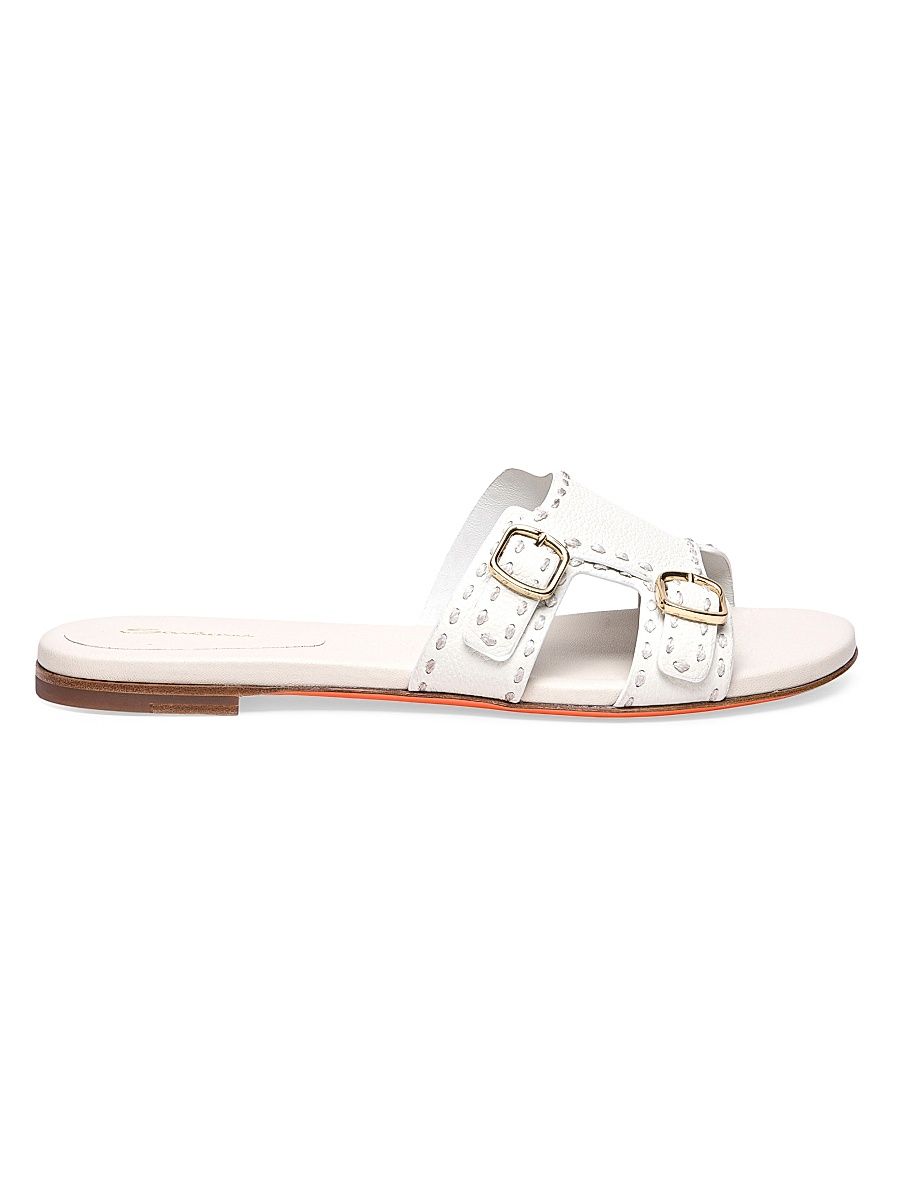 Women's Leather Sandals - White - Size 10.5