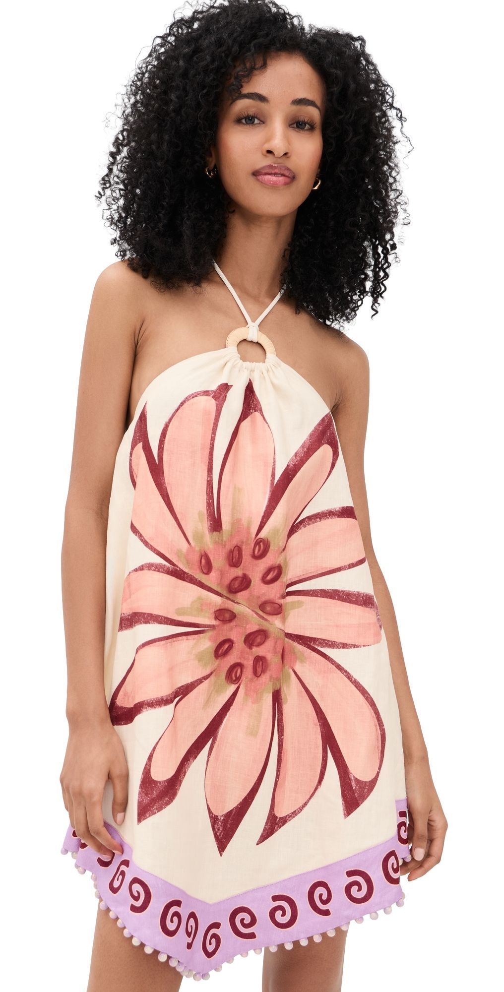 The Wolf Gang Dasia Asymmetric Dress Cream Lotus XL