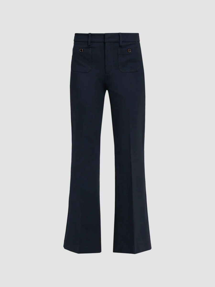 FRAME Women's The Pixie Flare Trousers - Navy - Size 0