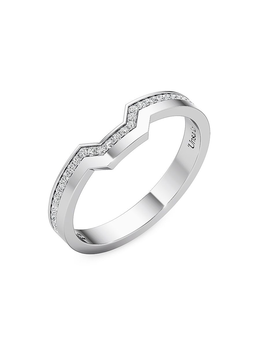 Women's Meta Solidus 18K White Gold & 0.14 TCW Lab-Grown Diamond Ring - White Gold - Size 8.75