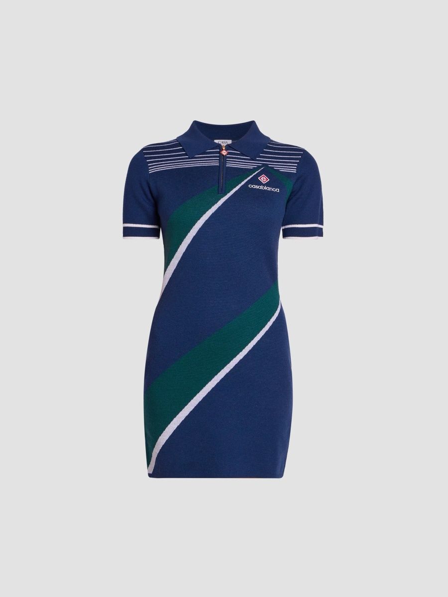 Casablanca Women's Pyramid Jacquard Polo Mini Dress - Pyramid Jacquard - Size XS