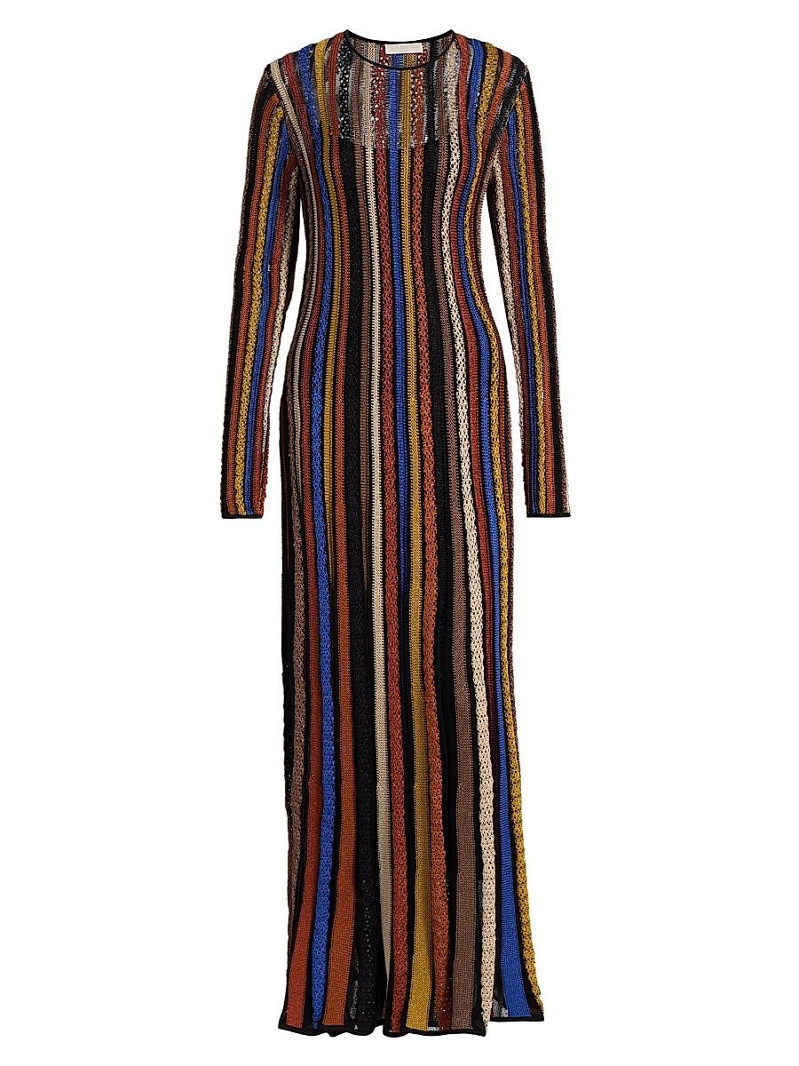 Women's Albie Striped Maxi Dress - Zoisite - Size Large