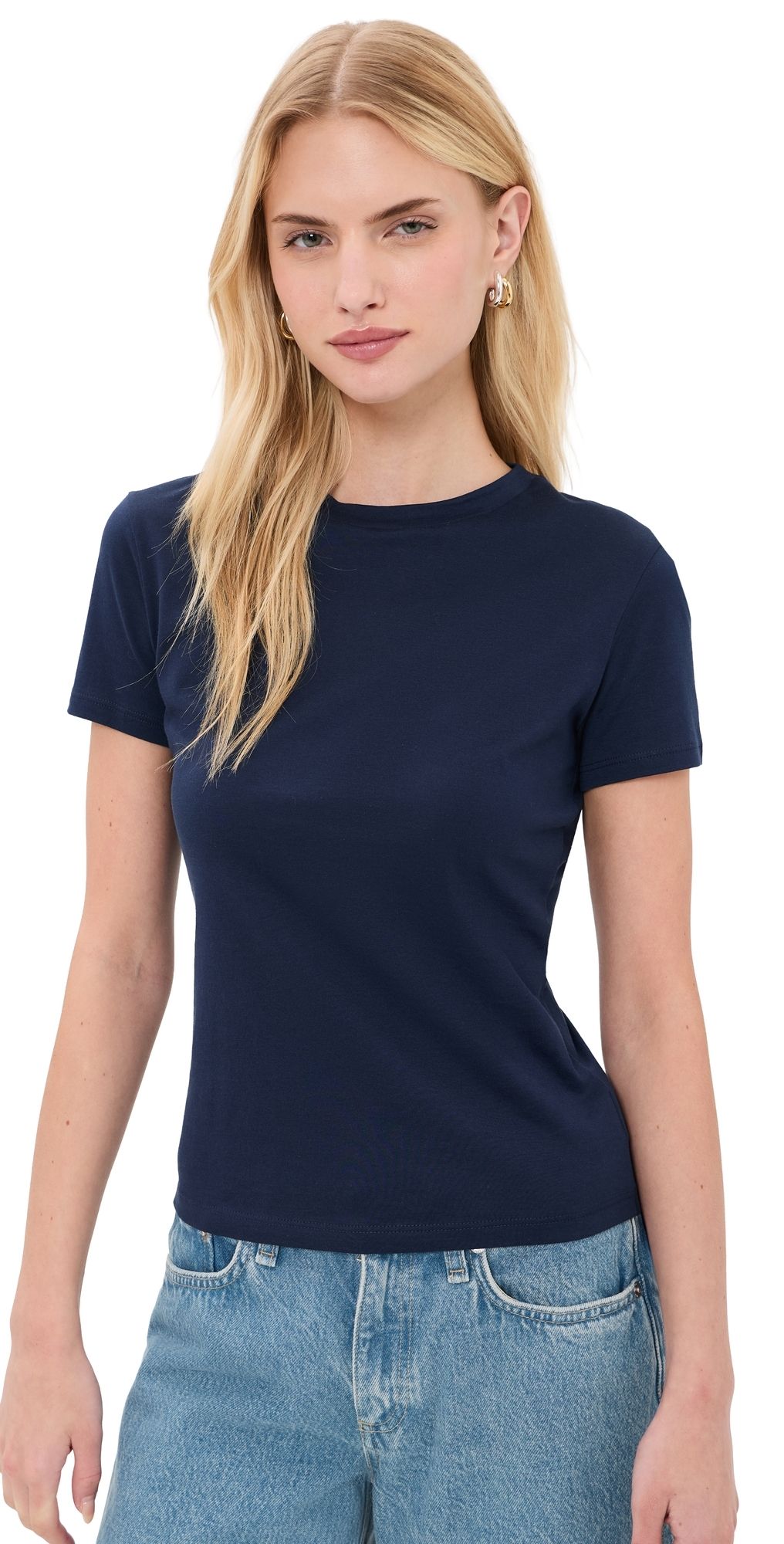 Theory Tiny Apex Tee Sapphire Navy - 2qt P