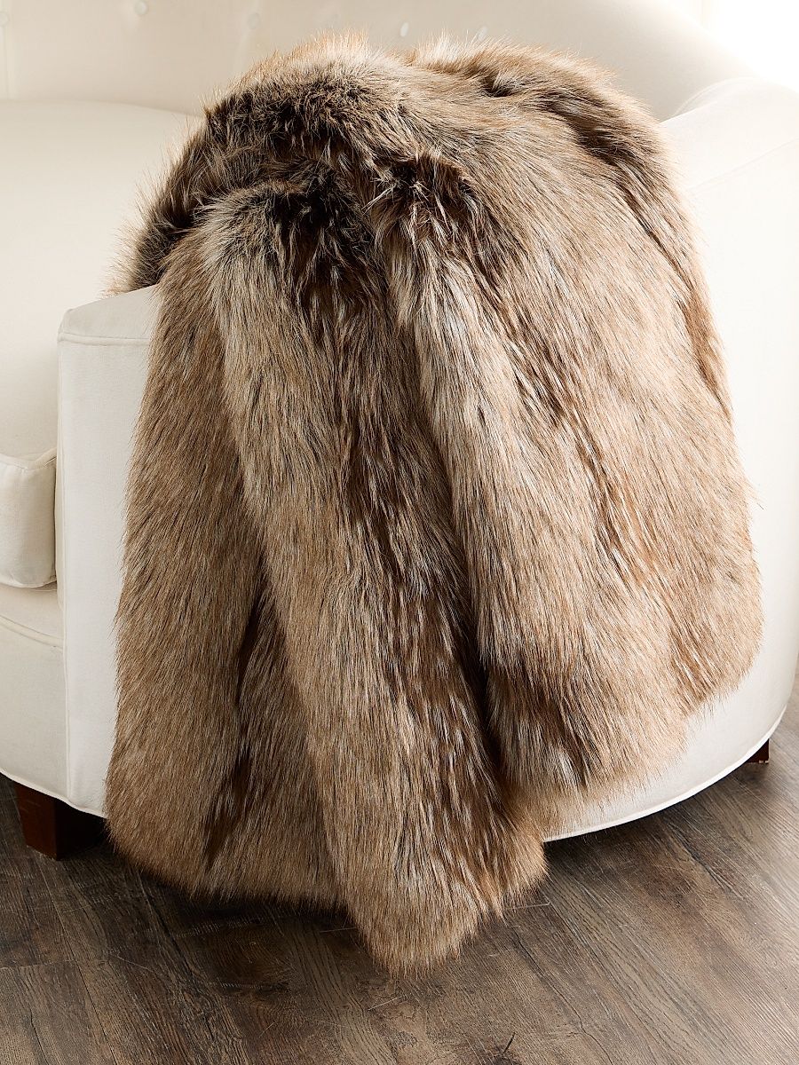 Fur-Free Faux Fox Throw - Ocelo Print