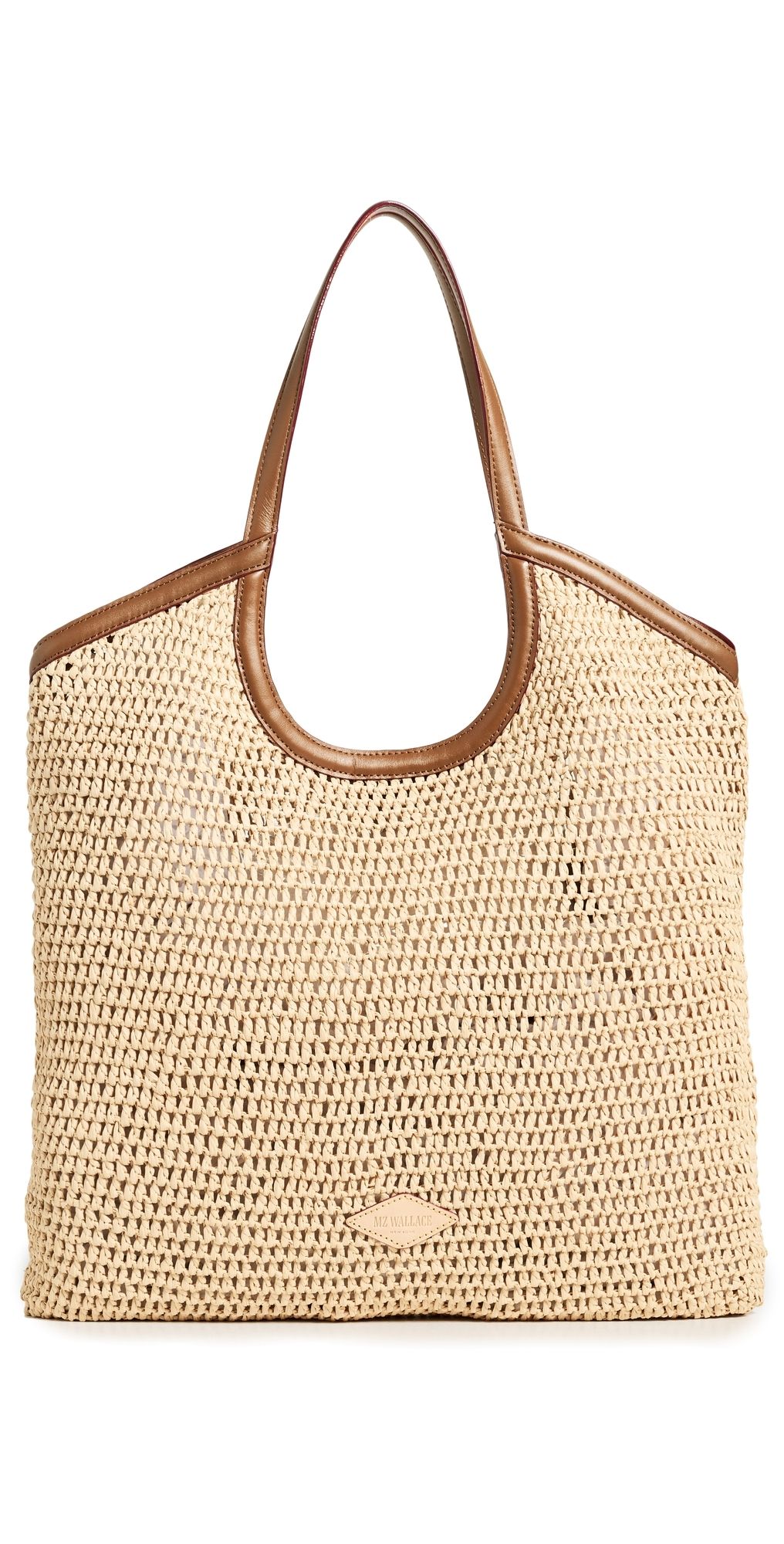 MZ Wallace Large Georgica Crochet Tote Camel Crochet One Size