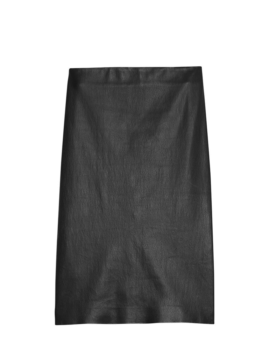 Women's Skinny Leather Pencil Skirt - Black - Size 8