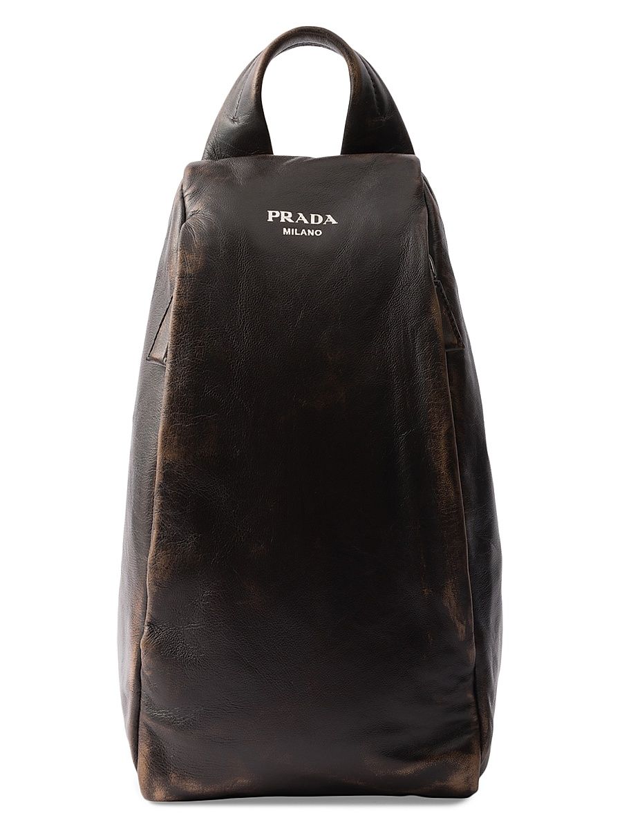 Men's Nappa Leather Backpack - Brown