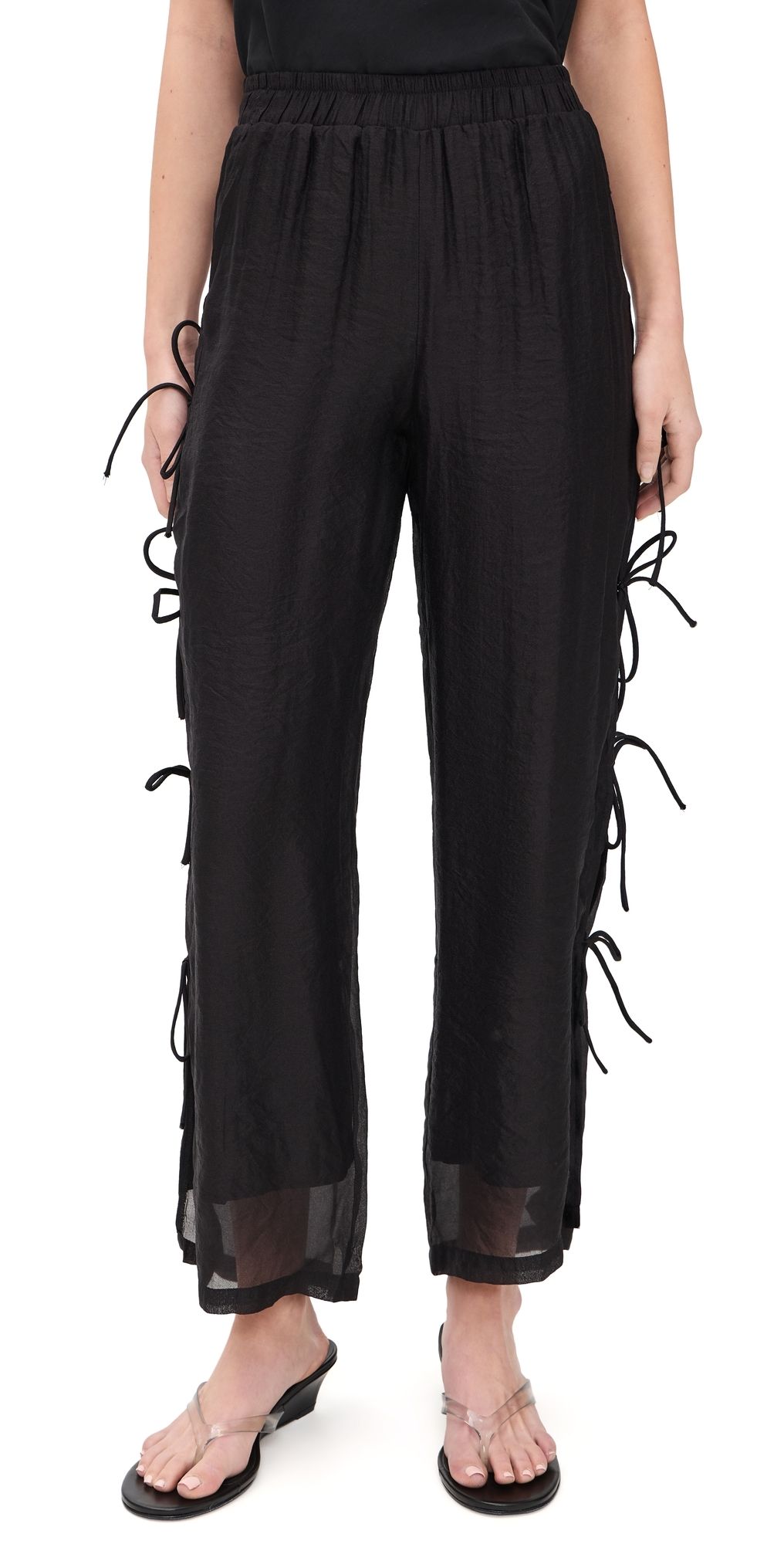 Lisa Says Gah Evelyn Tie Pants Black M