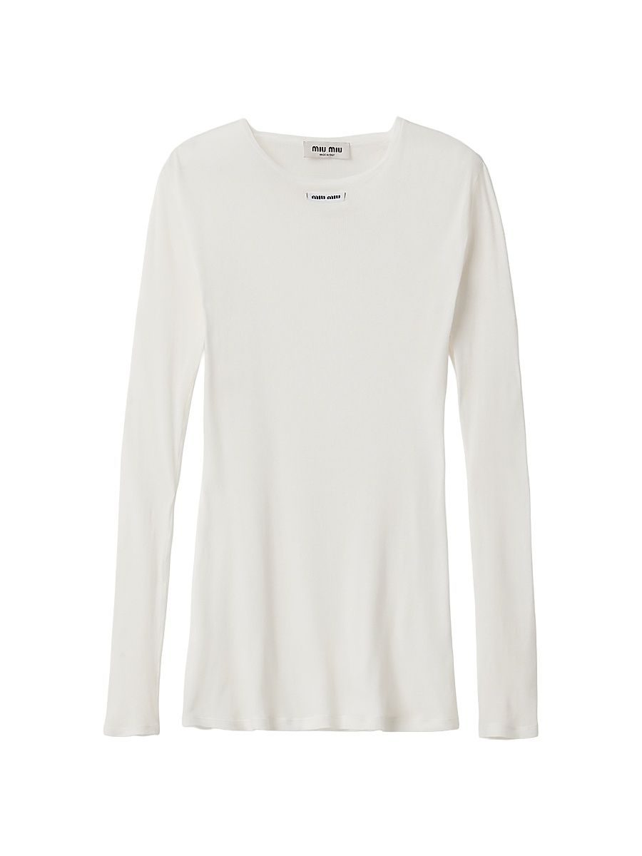 Women's Ribbed Knit Jersey Dress - White - Size Large