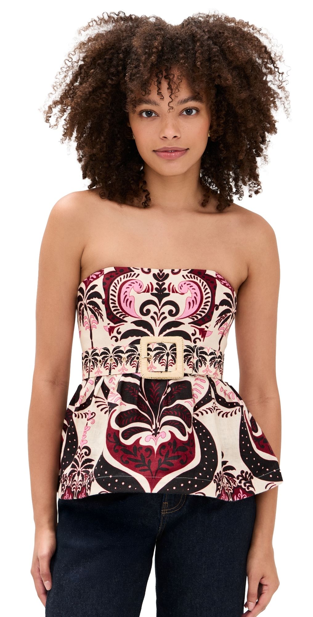 Cara Cara Tilda Top Palm Pavillion Ivory 0