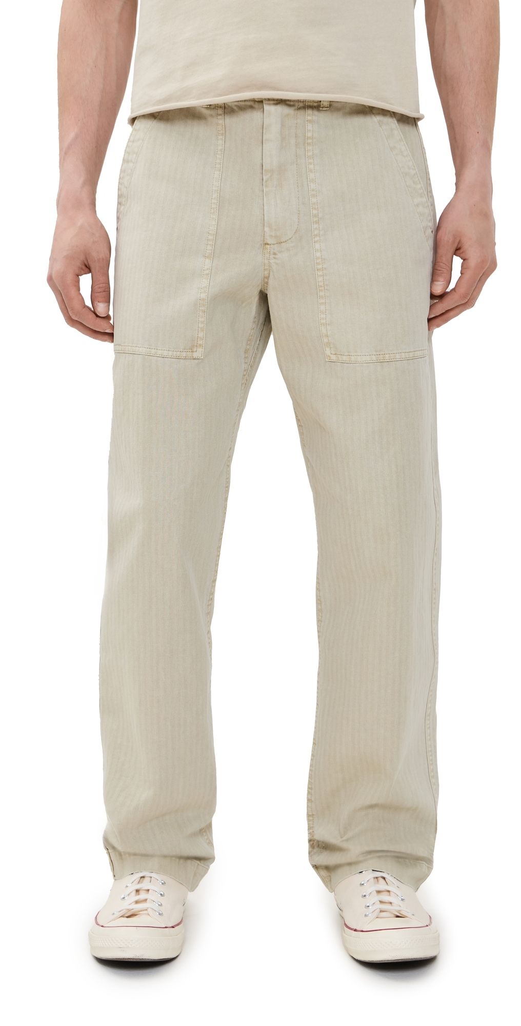 Alex Mill Field Pants in Herringbone Stoneware 30