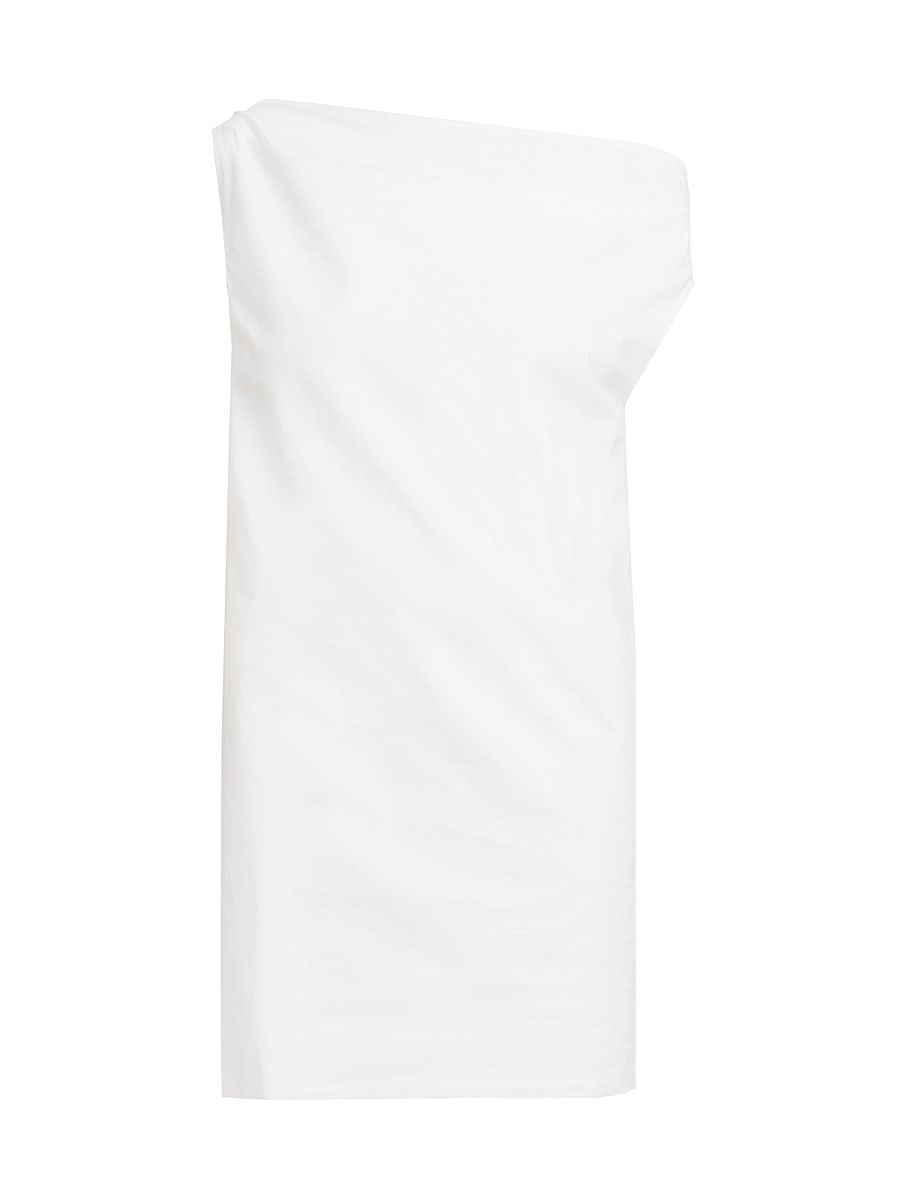 Women's Tiche Cotton-Blend Draped Minidress - White - Size 8