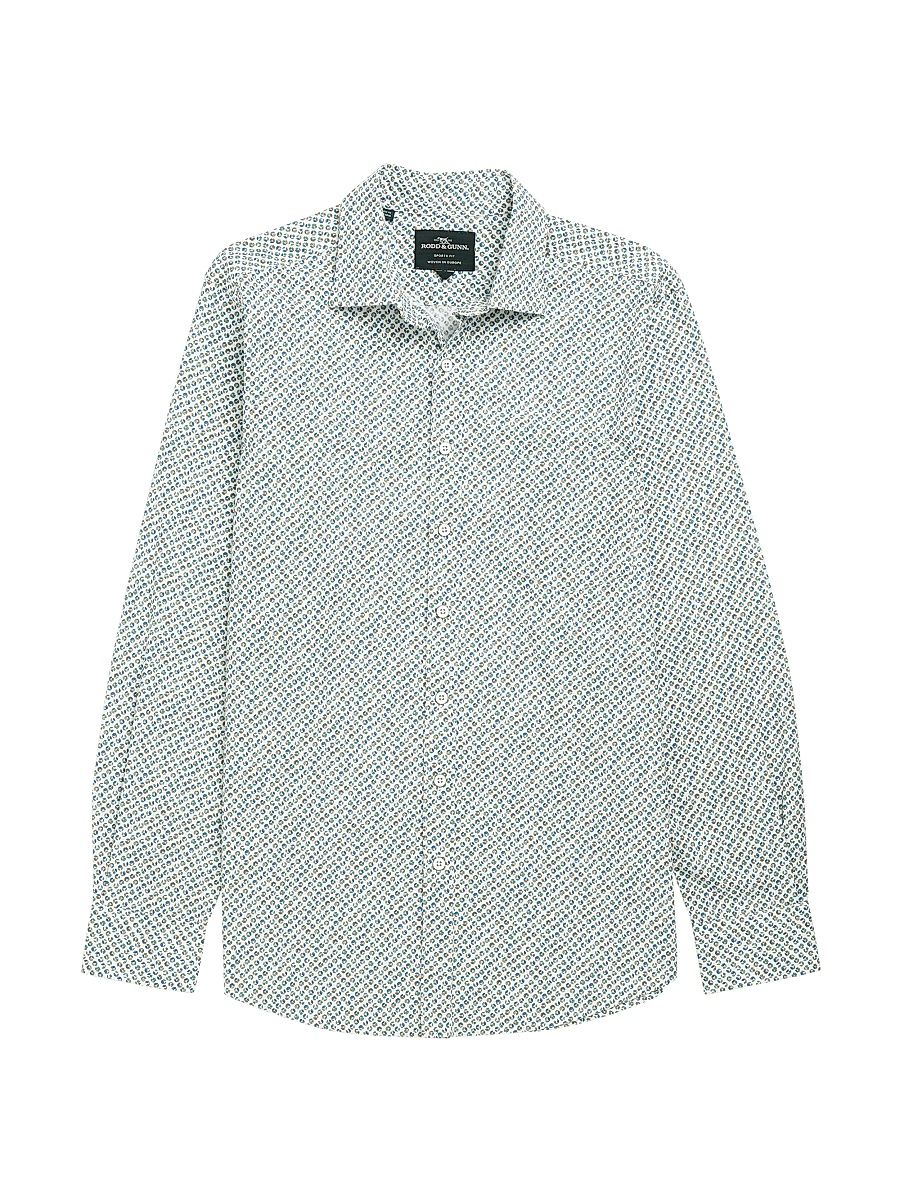 Men's Underwood Geometric Cotton Slim-Fit Shirt - Autumn - Size Medium