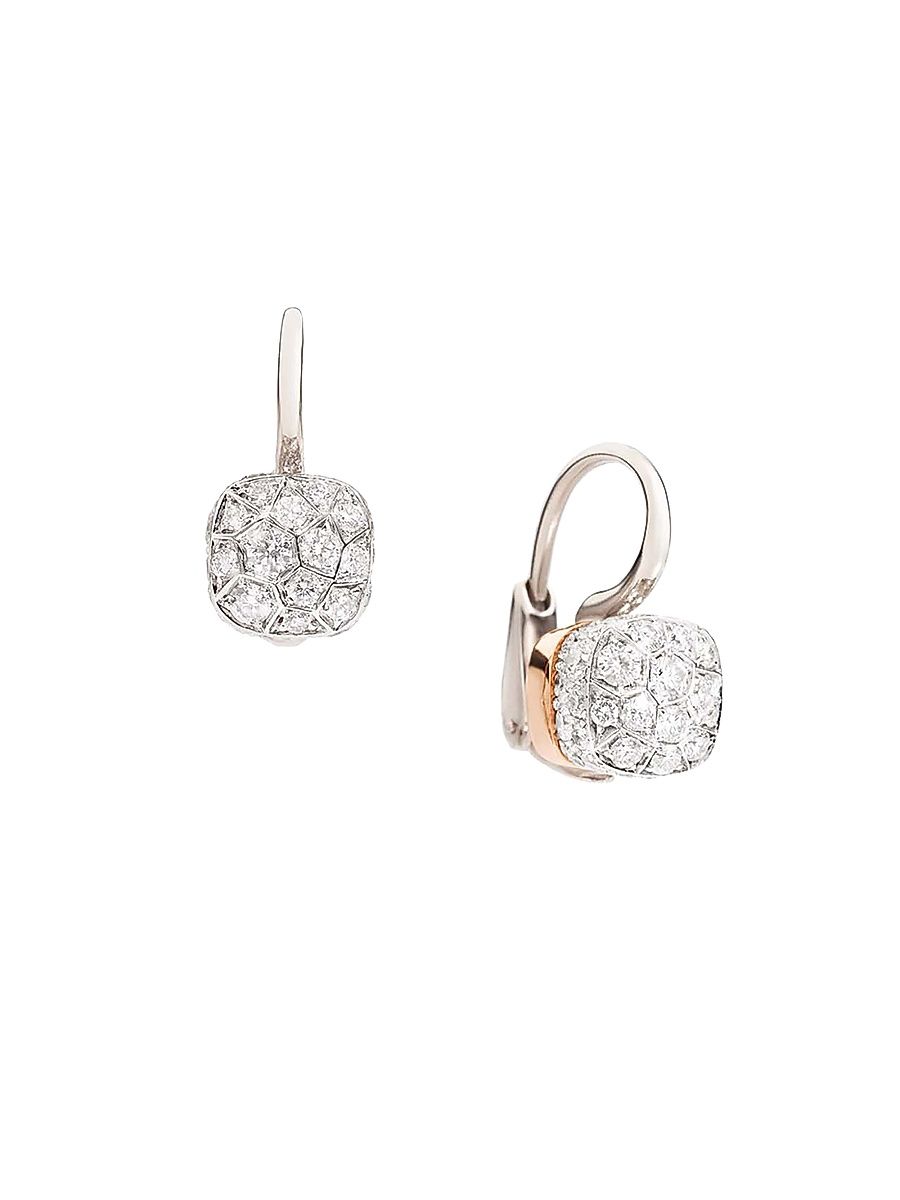 Women's Nudo 18K White Gold & Diamond Drop Earrings - White Gold